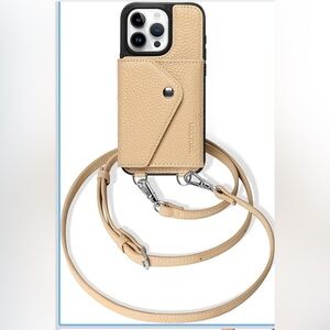 Tan Leather Phone Case with Strap (D05)